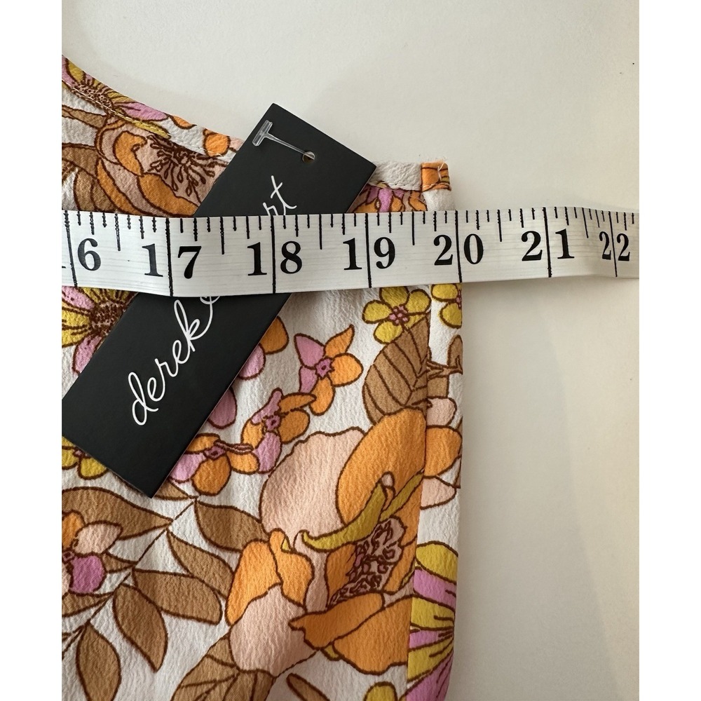 New Derek Heart Mini Dress Women's XL Floral Fall Sleeveless Lightweight Boho - Picture 5 of 8
